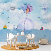 3D Sailing Balloon Sea sailing balloon sea nursery mural wall mural wallpaper for nursery - view 4