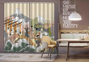 3D Japanese Landscape Curtains and Drapes LQH 58- Jess Art Decoration