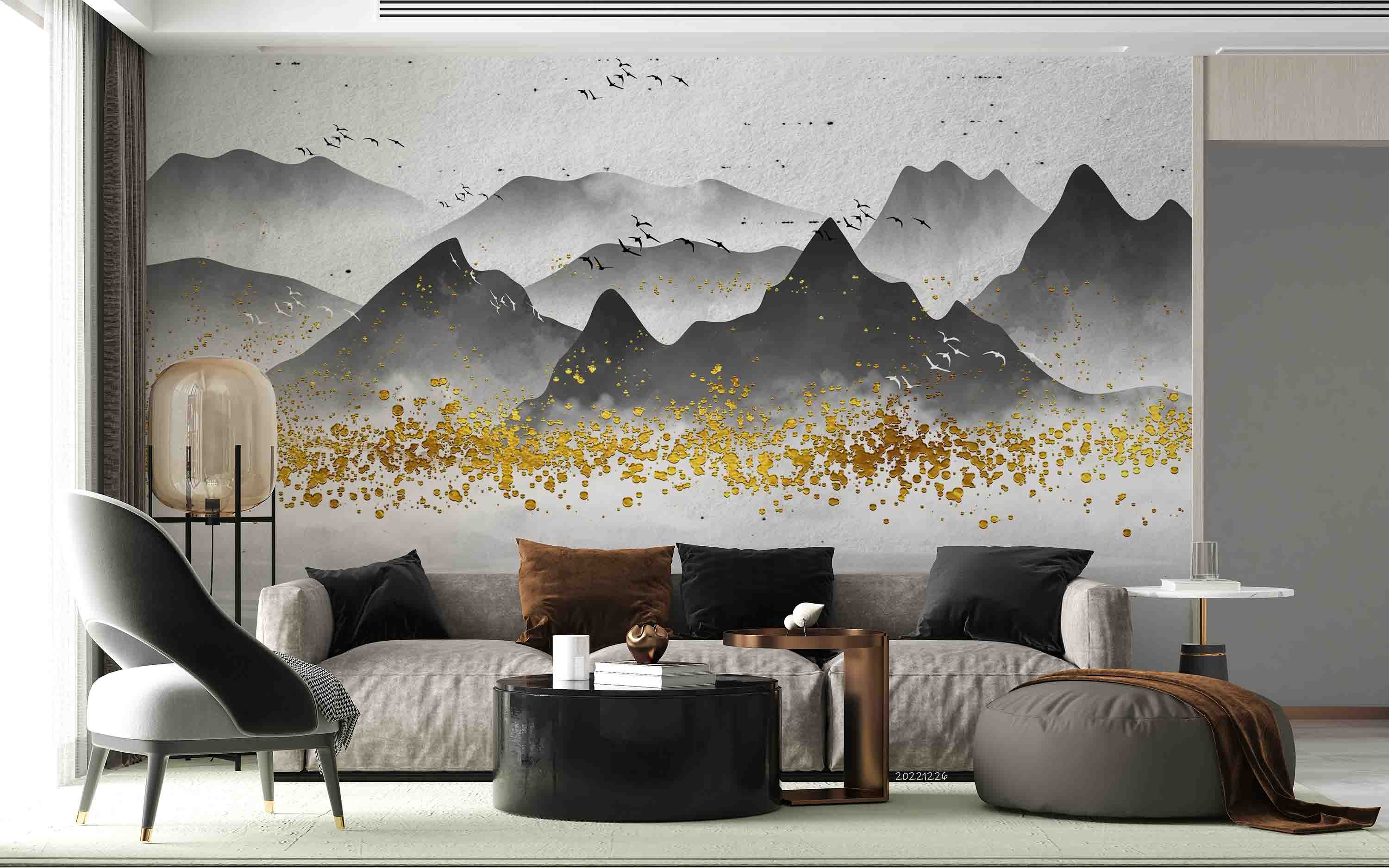 3D Abstract Art Mountain Bird Landscape Wall Mural Wallpaper GD 2011- Jess Art Decoration