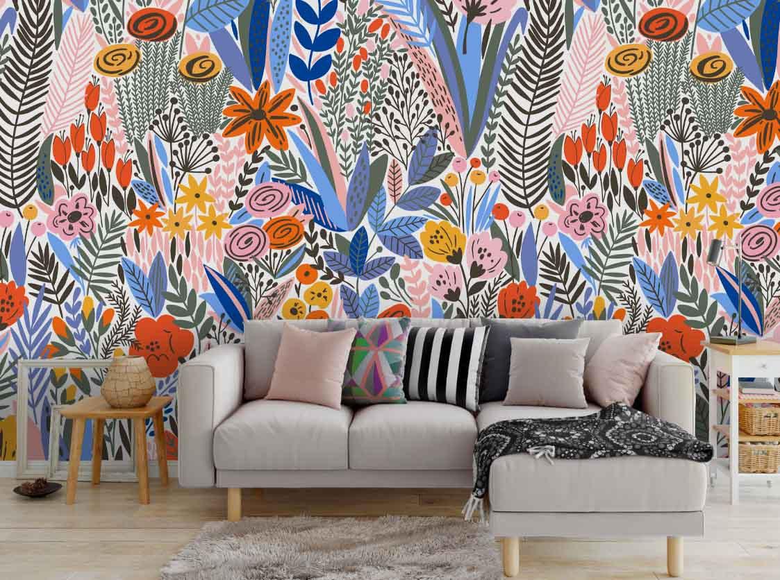 3D Floral Leaves Wall Mural Wallpaper 43- Jess Art Decoration
