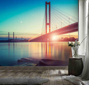 3D Cross Sea Bridge Sunset Wall Mural Wallpaper 98- Jess Art Decoration