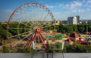 3D City Forest Ferris Wheel Wall Mural Wallpaper LQH 657- Jess Art Decoration