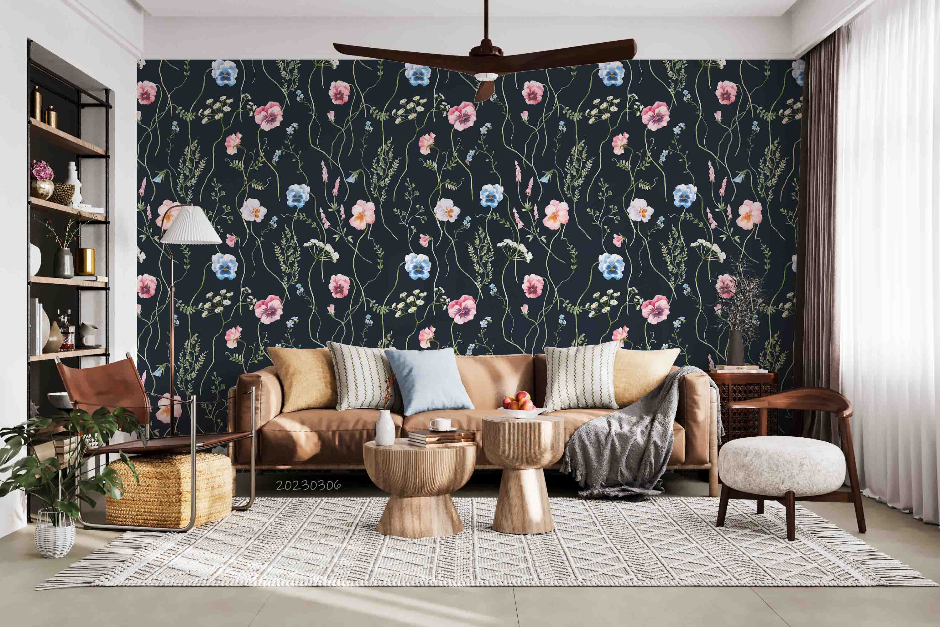 3D Watercolor Spring Floral Wall Mural Wallpaper GD 1679- Jess Art Decoration