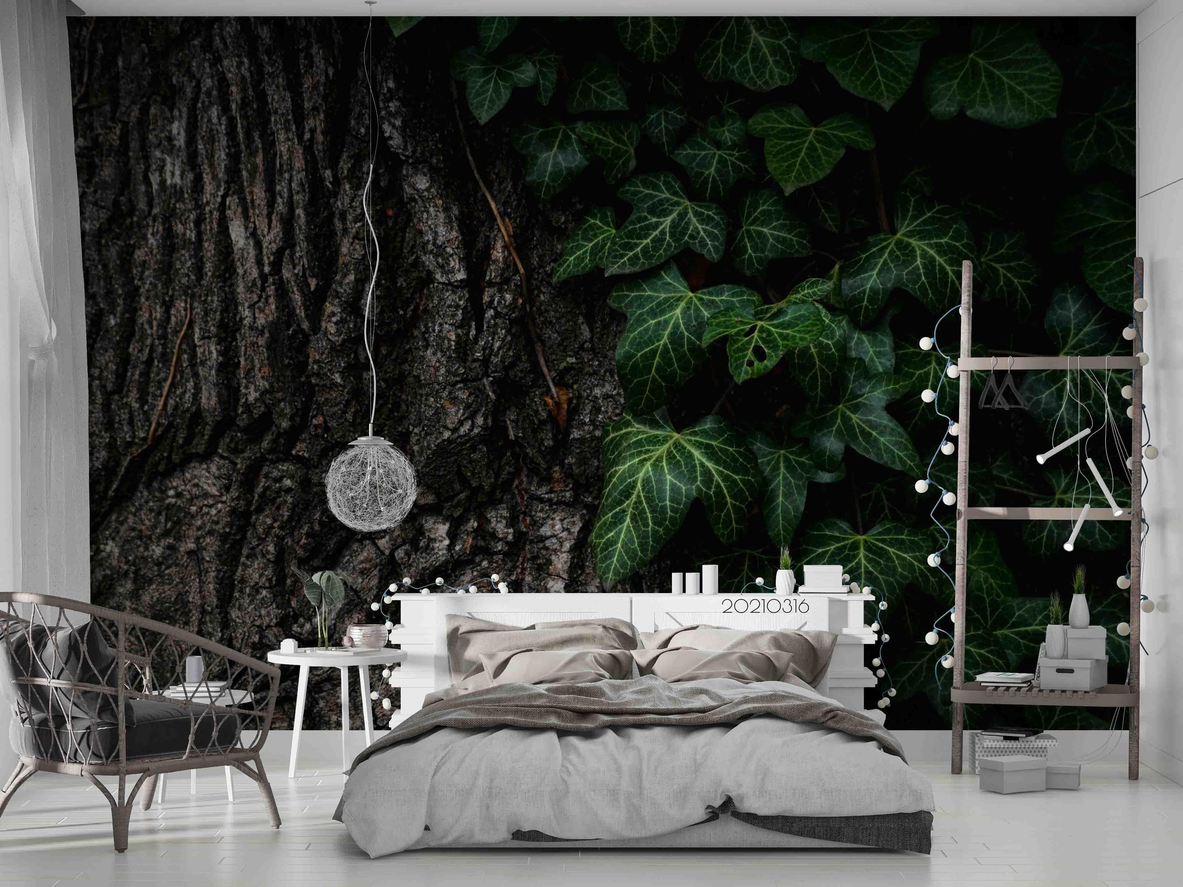 3D Tropical Rainforest Green Plants Landscape Wall Mural Wallpaper LQH 441- Jess Art Decoration