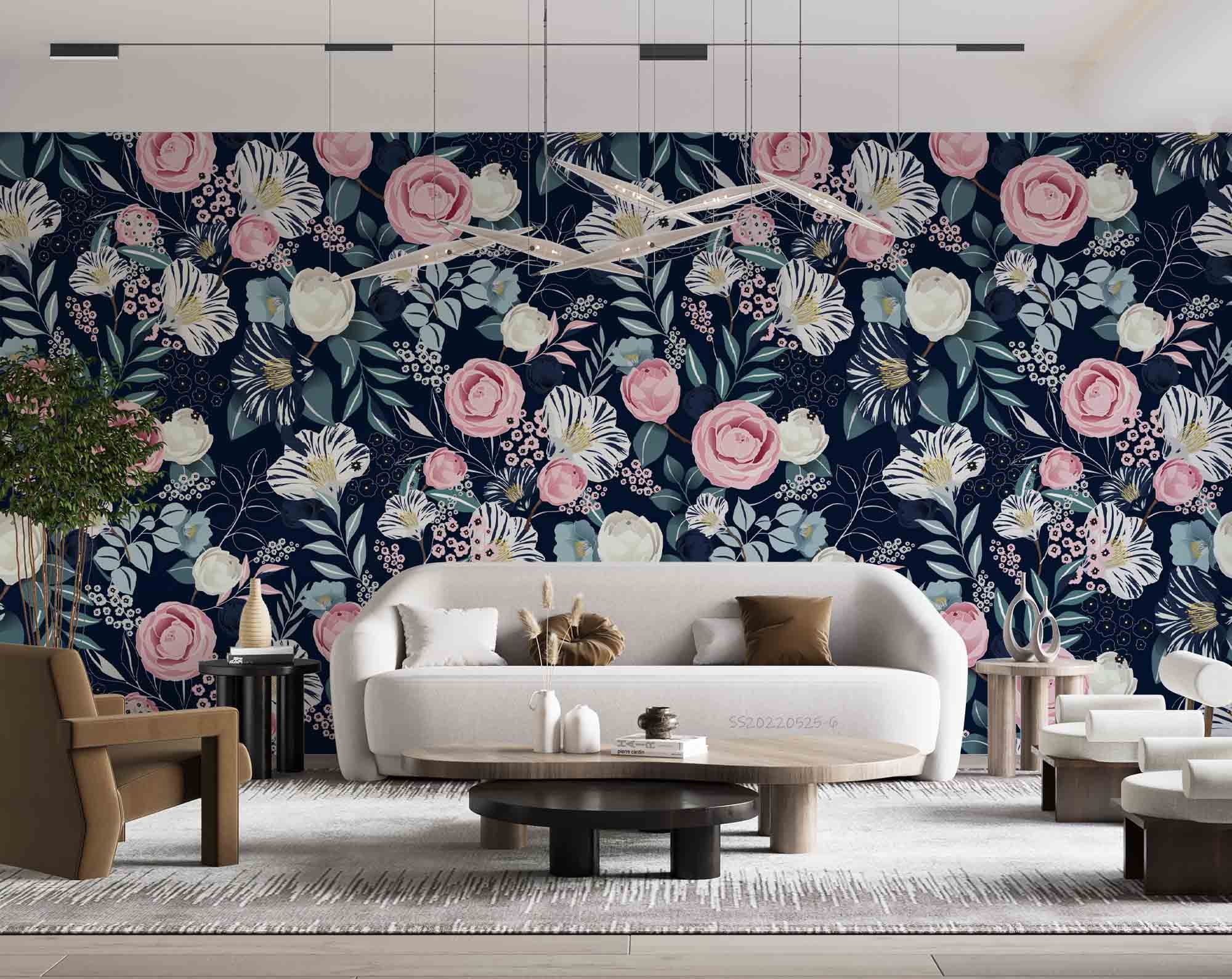 3D Watercolor Colorful Floral Leaf Pattern Wall Mural Wallpaper GD 1201- Jess Art Decoration