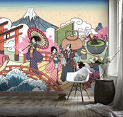 3D Japanese Cartoon Fujiyama Wall Mural Wallpaper 113- Jess Art Decoration