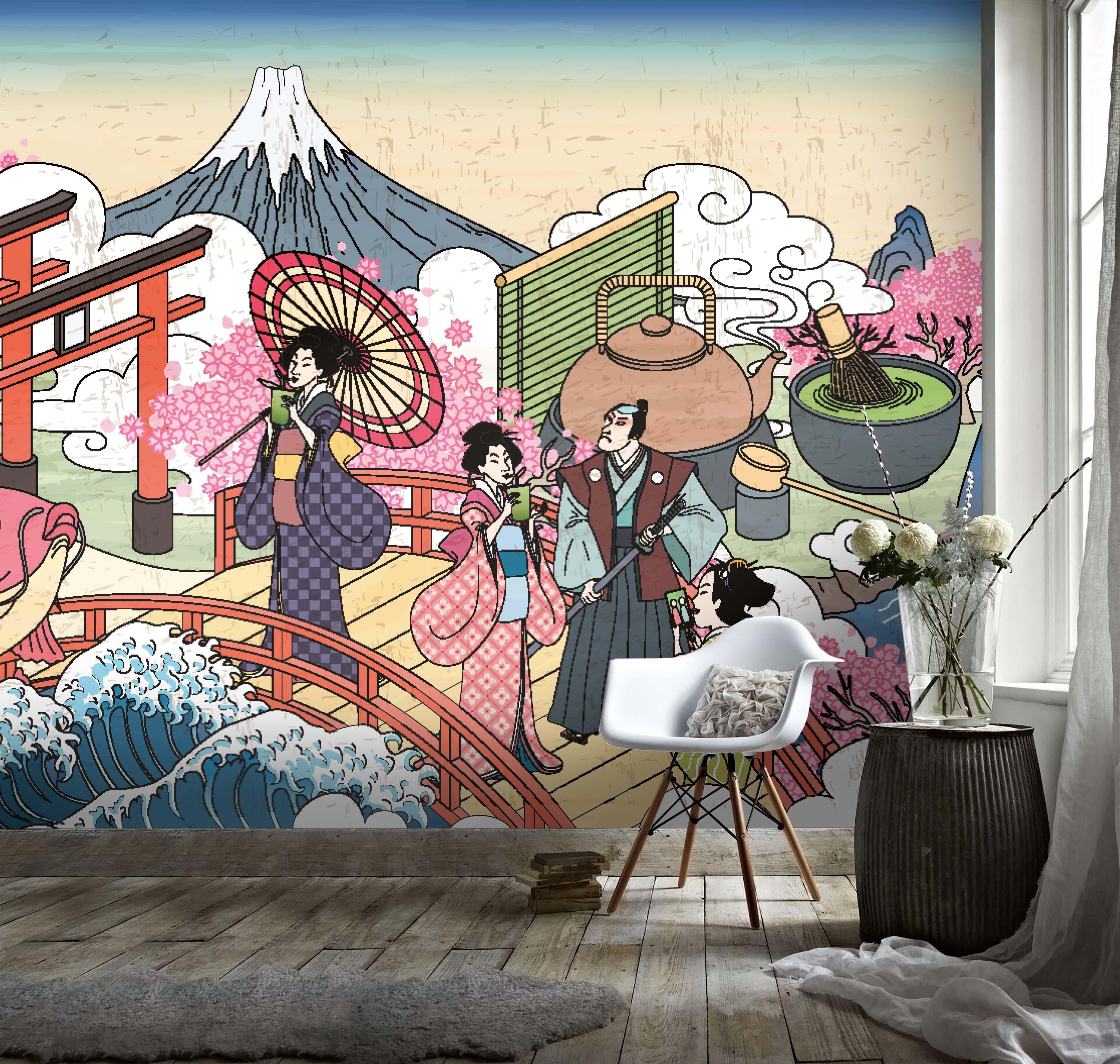 3D Japanese Cartoon Fujiyama Wall Mural Wallpaper 113- Jess Art Decoration