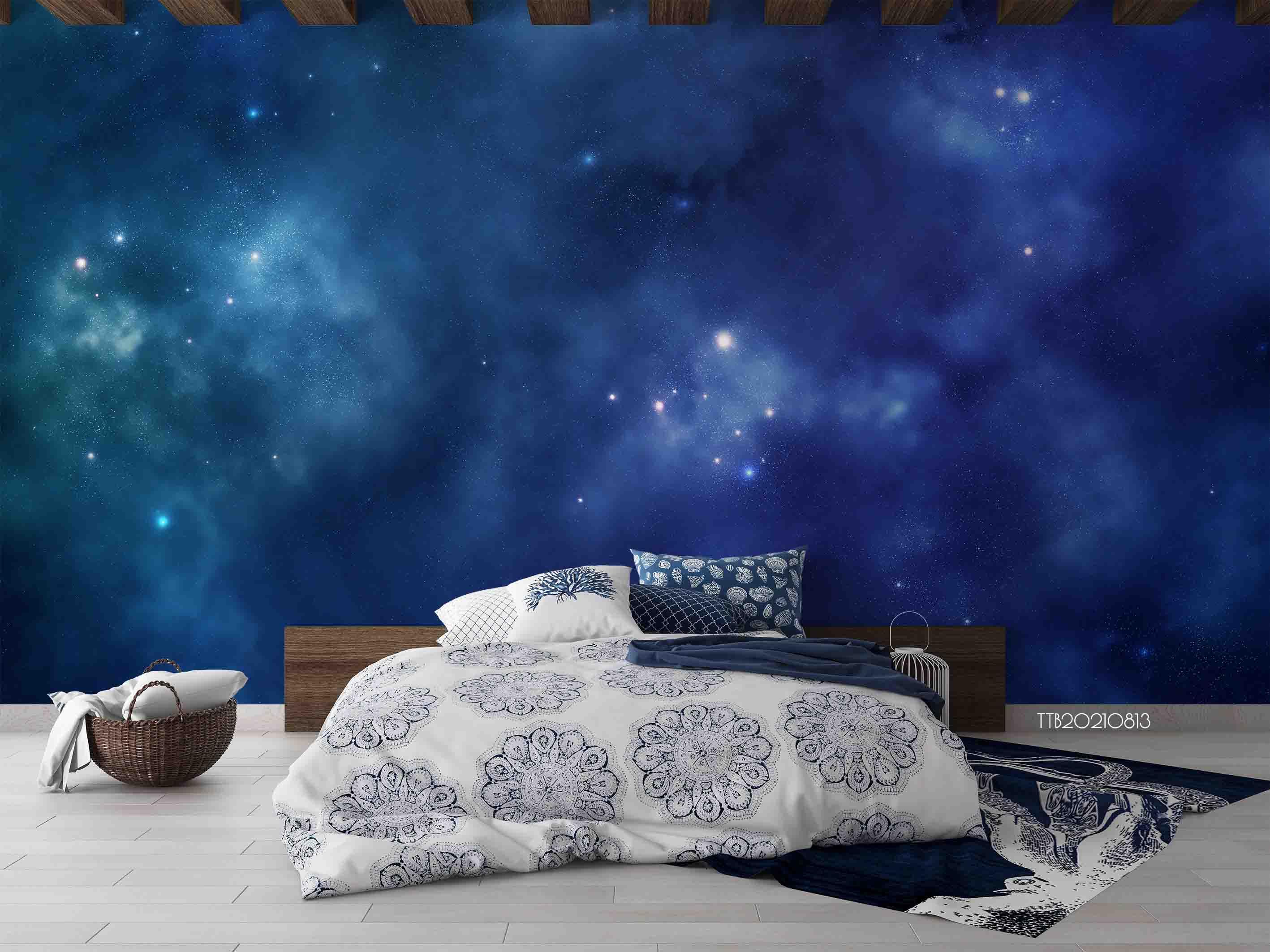 3D Fantasy Starry Sky Clouds Wall Mural WallpaperSWW5103- Jess Art Decoration