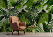 3D Tropical Green Leaf Wall Mural Wallpaper LQH 655- Jess Art Decoration