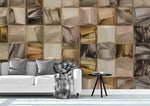 3D Mosaic Square Emboss Wall Mural Wallpaper 178- Jess Art Decoration