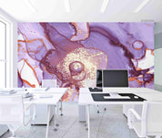 3D Watercolor Purple Marble Wall Mural Wallpaper LQH 165- Jess Art Decoration