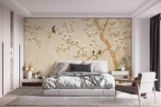 3D Vintage Magnolia Flower Bird Pattern Wall Mural Wallpaper GD 3389- Jess Art Decoration