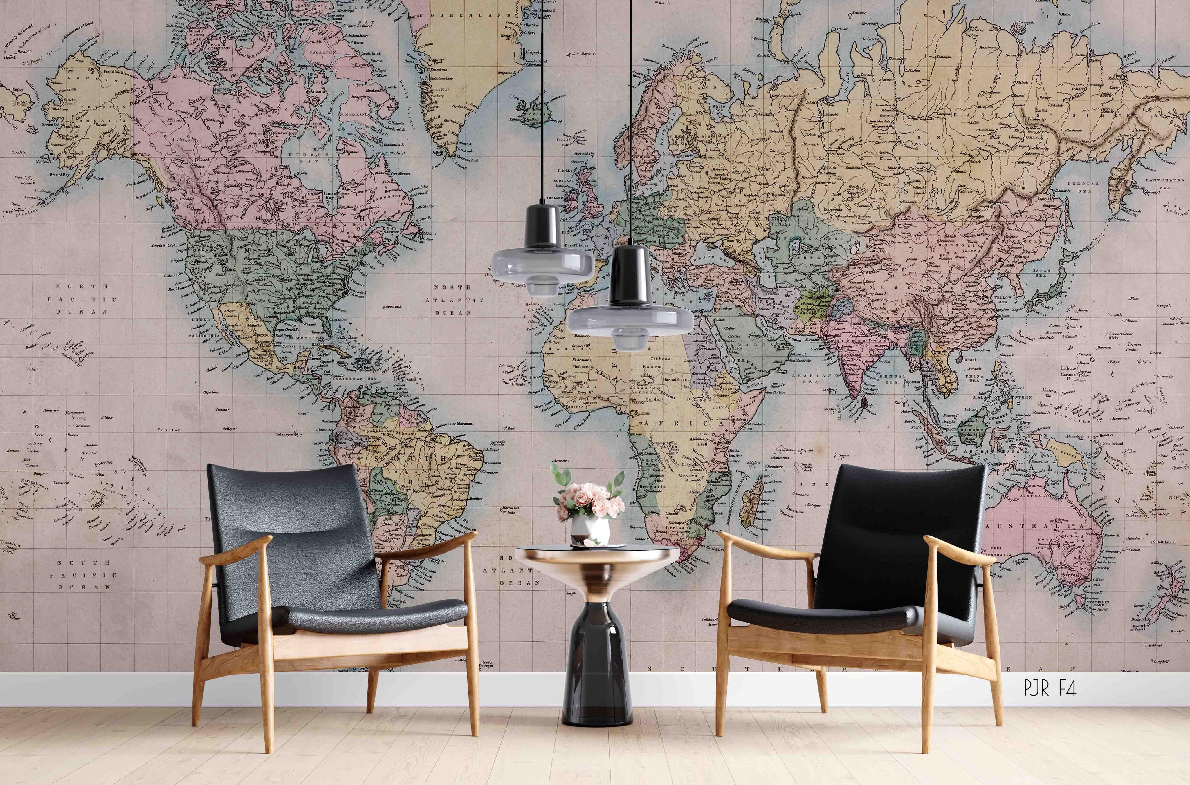 3D World Map Pattern Wall Mural Wallpaper WJ 5193- Jess Art Decoration