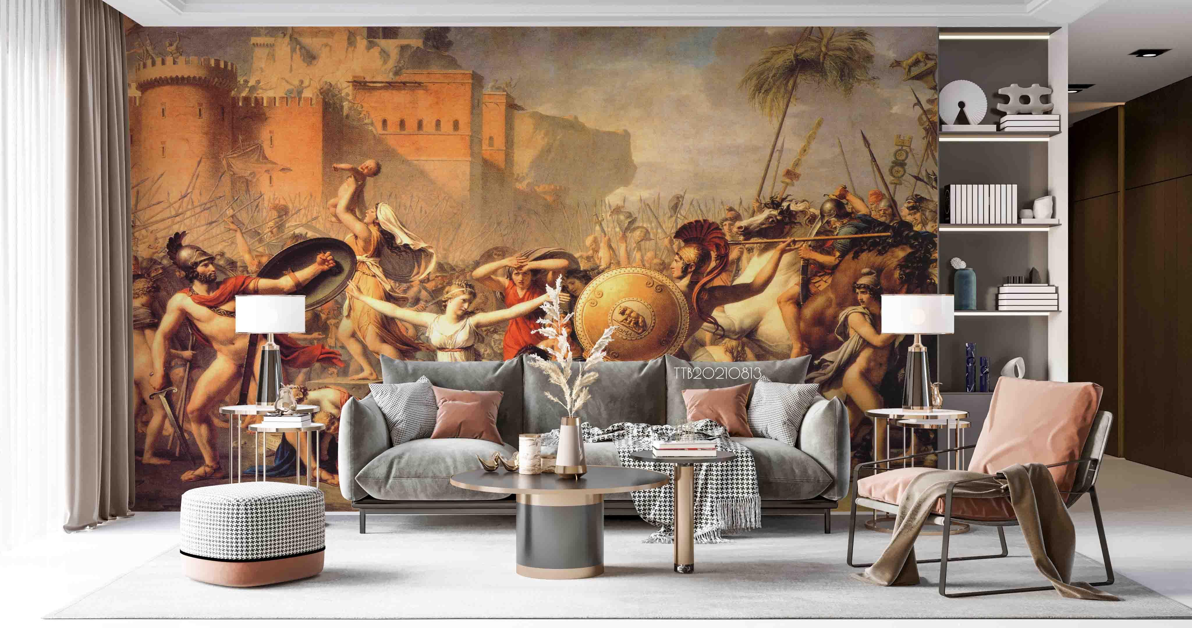 3D Europe Oil Painting Rome War Castle Wall Mural Wallpaper SWW5099- Jess Art Decoration