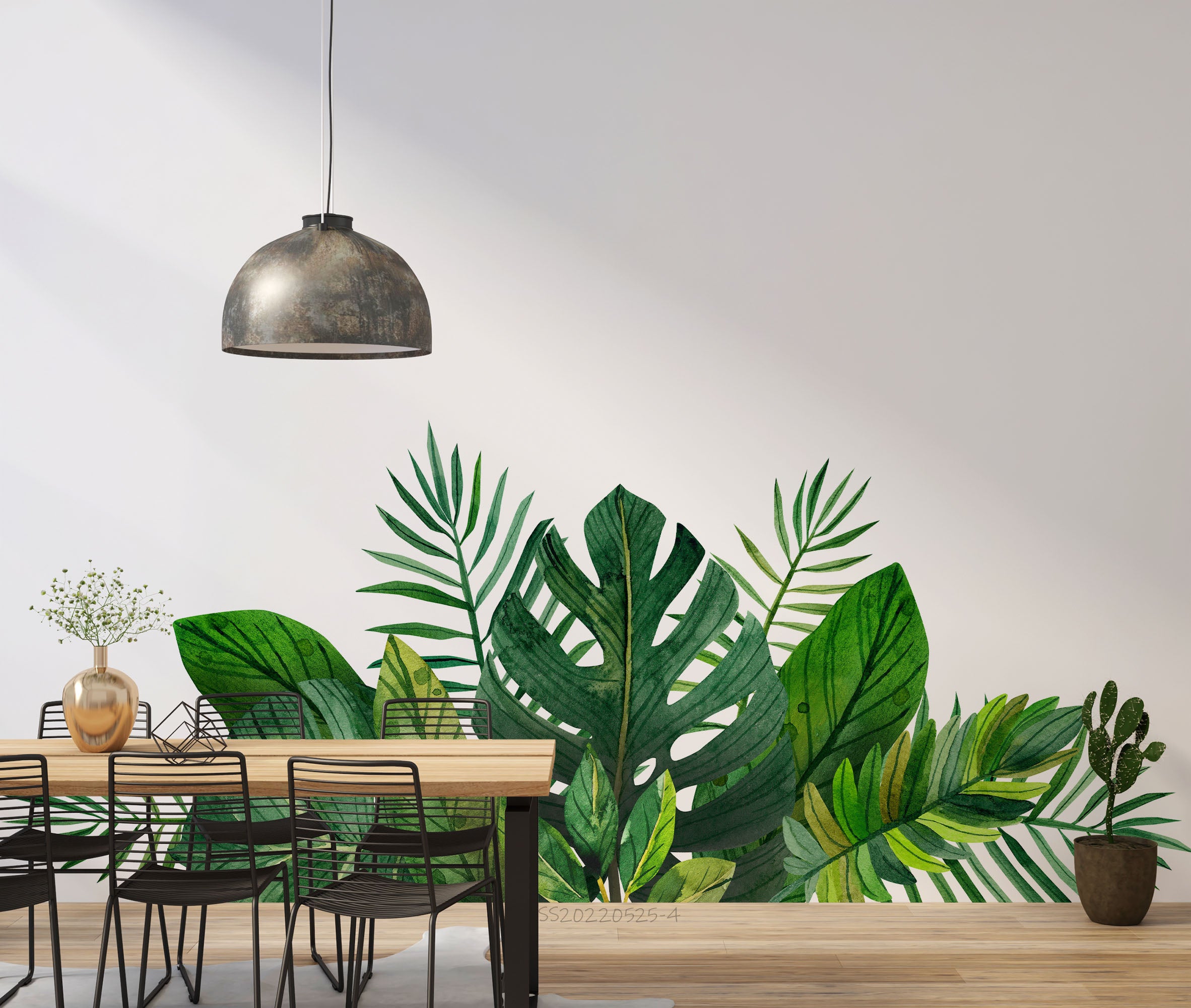3D Tropical Green Leaf Wall Mural Wallpaper GD 665- Jess Art Decoration