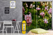 3D Field Pink Flower Scenery Curtains and Drapes GD 3256- Jess Art Decoration