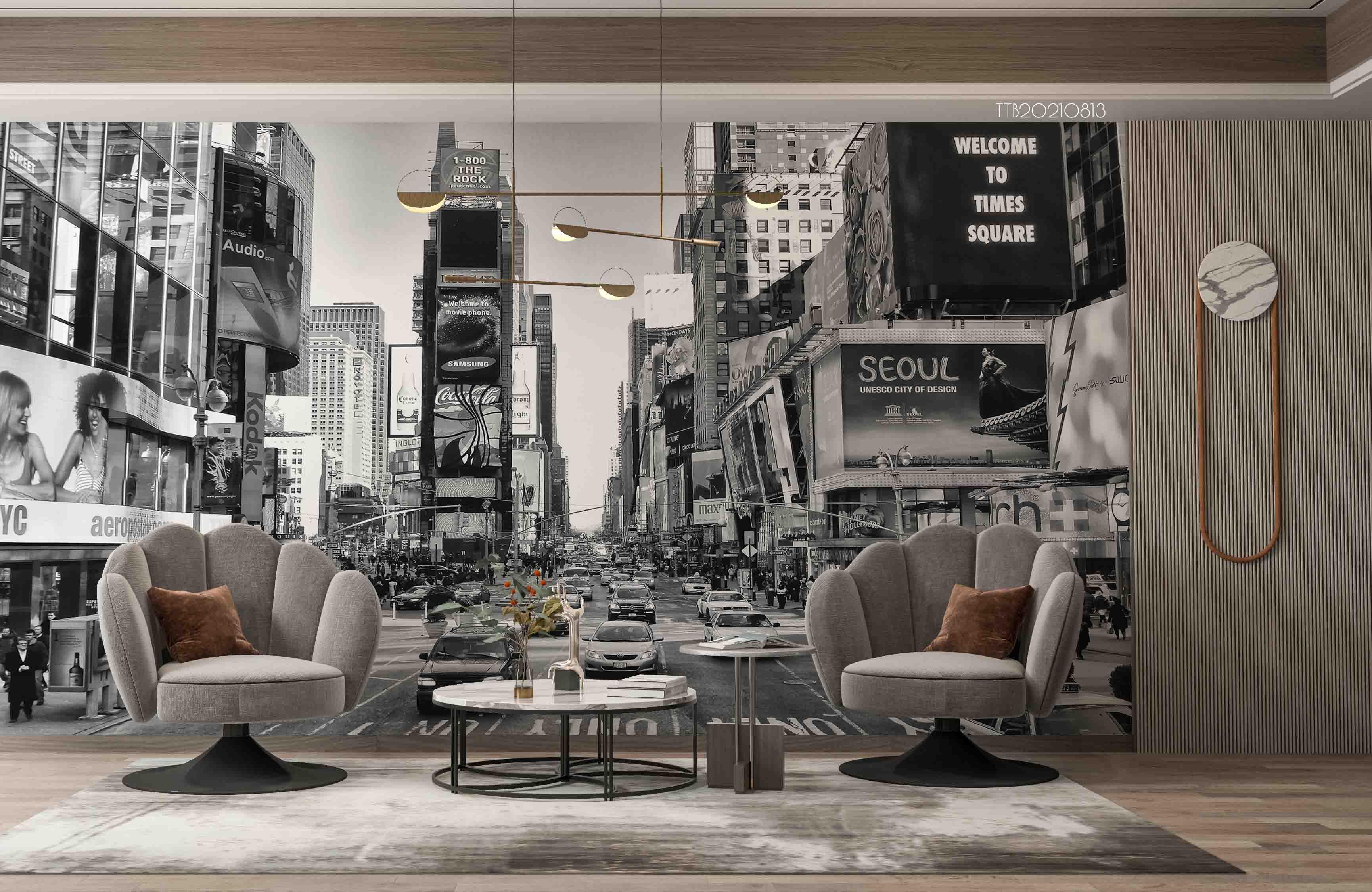 3D City Building Black White Photo Wall Mural WallpaperSWW5142- Jess Art Decoration