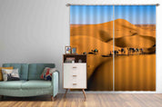3D Desert Camel Landscape Sky Curtains and Drapes LQH 127- Jess Art Decoration