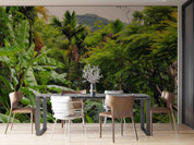 3D Tropical Forest Green Leaf Wall Mural Wallpaper GD 2656- Jess Art Decoration