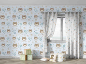 3D Hand Drawn Animal Bear Blue Wall Mural Wallpaper LQH 96- Jess Art Decoration