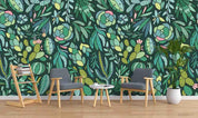 3D Leaves Floral Seamless  Wall Mural Wallpaper sww 80- Jess Art Decoration