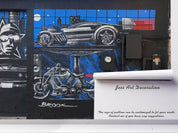 3D Motorcycle Sports Car Wall Mural Wallpaper 300- Jess Art Decoration