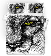3D White Black Wolf Painting Quilt Cover Set Bedding Set Pillowcases 114- Jess Art Decoration
