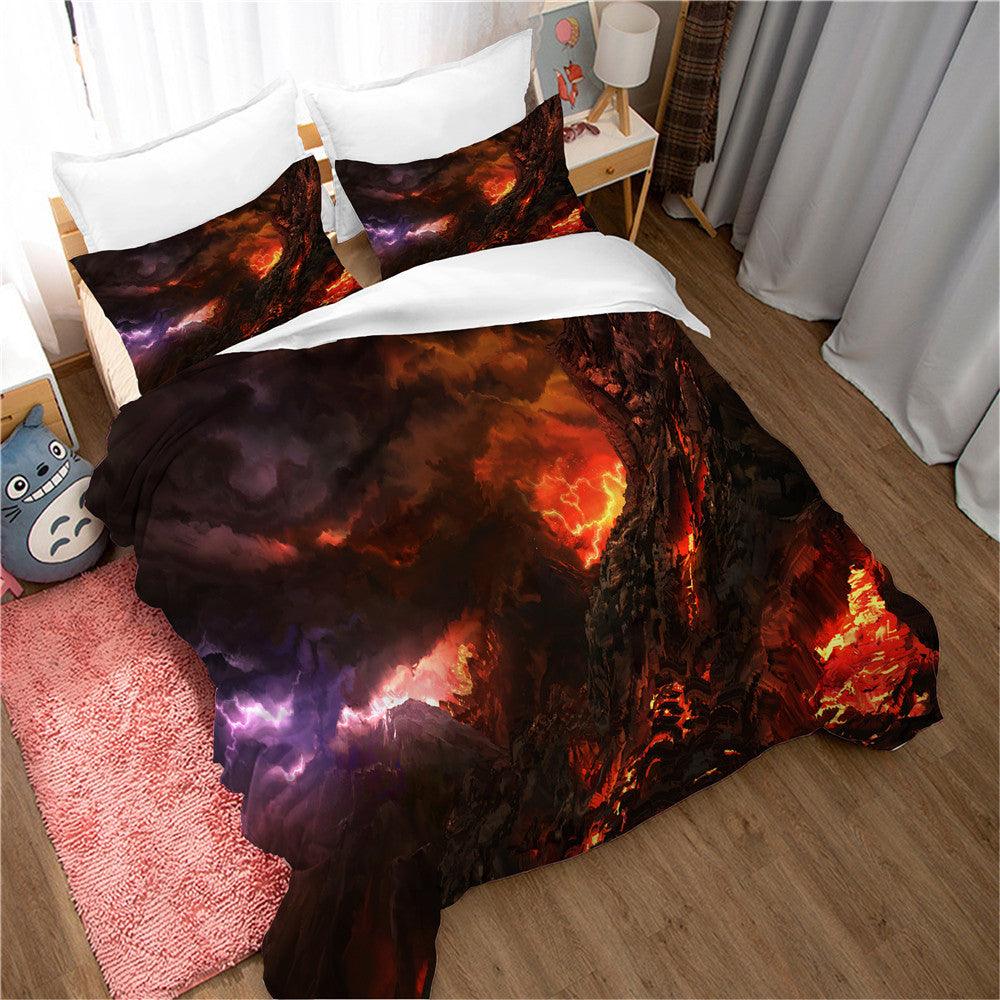 3D Abstract Lava Quilt Cover Set Bedding Set Duvet Cover Pillowcases 151- Jess Art Decoration