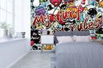 3D Graffiti Cartoon 156 Wall Murals