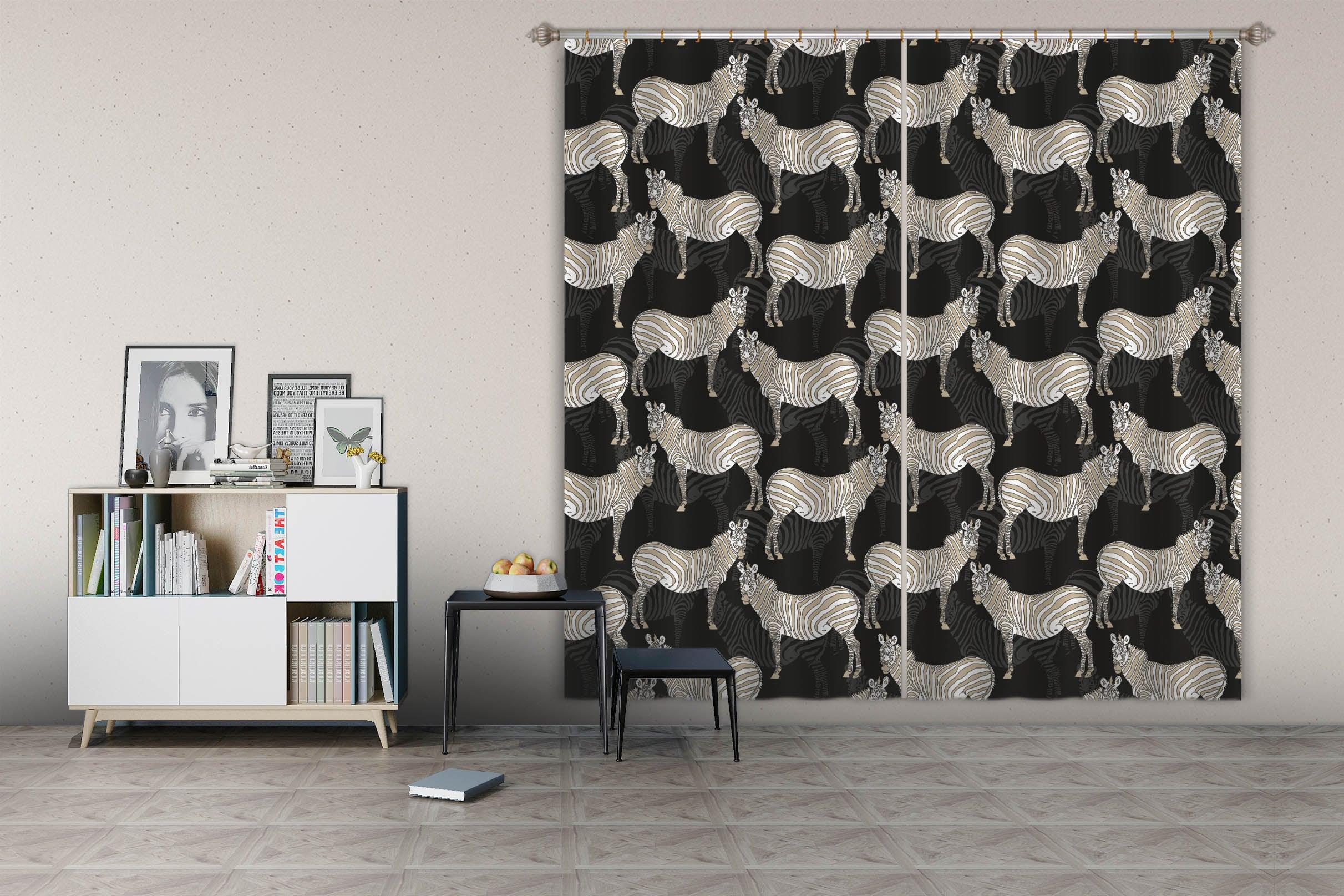 3D Zebra Curtains and Drapes  11- Jess Art Decoration