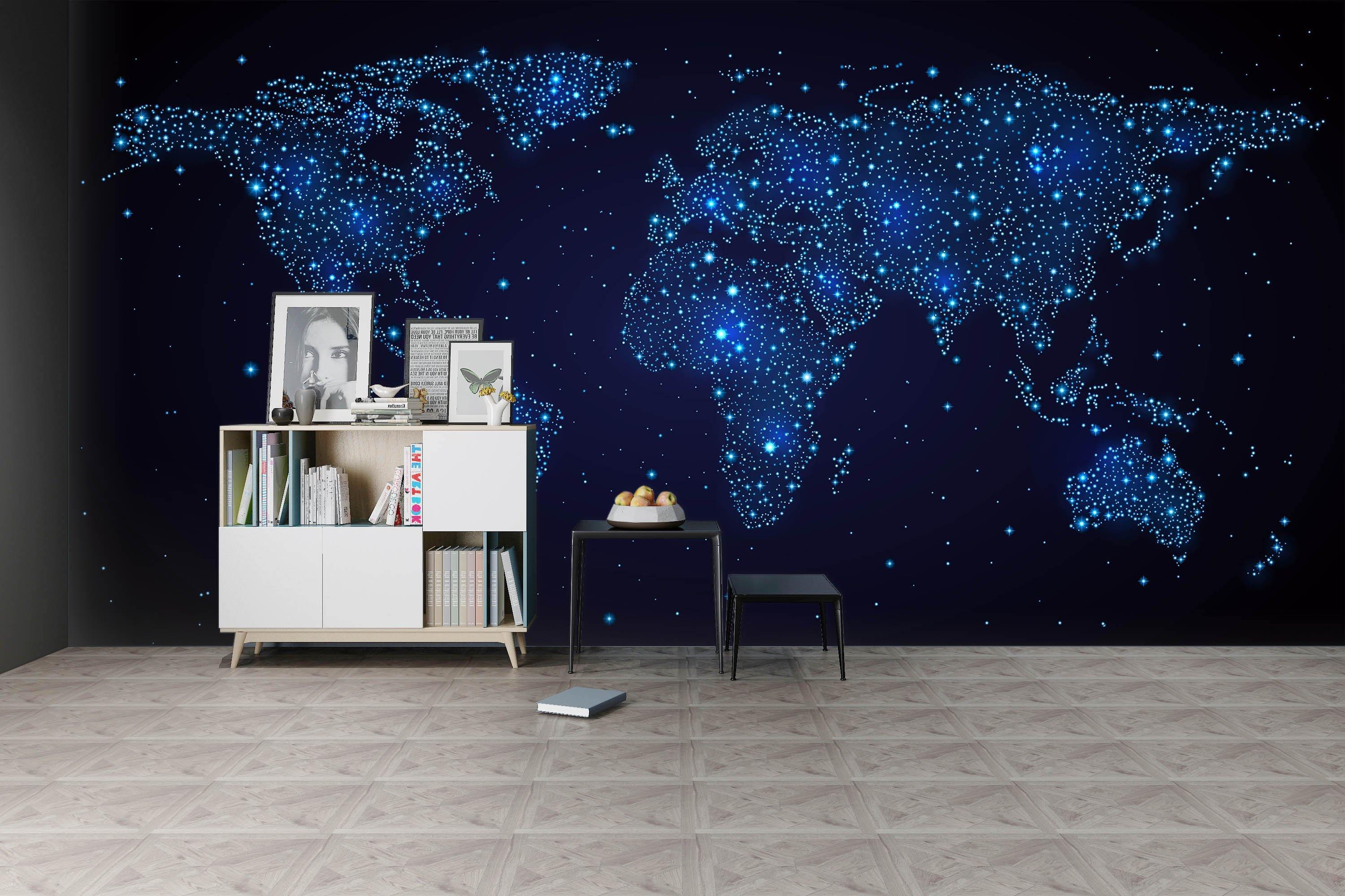 3D blue constellation 130 wall murals- Jess Art Decoration