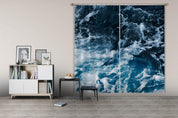 3D Blue Sea Water Curtains and Drapes LQH A702- Jess Art Decoration