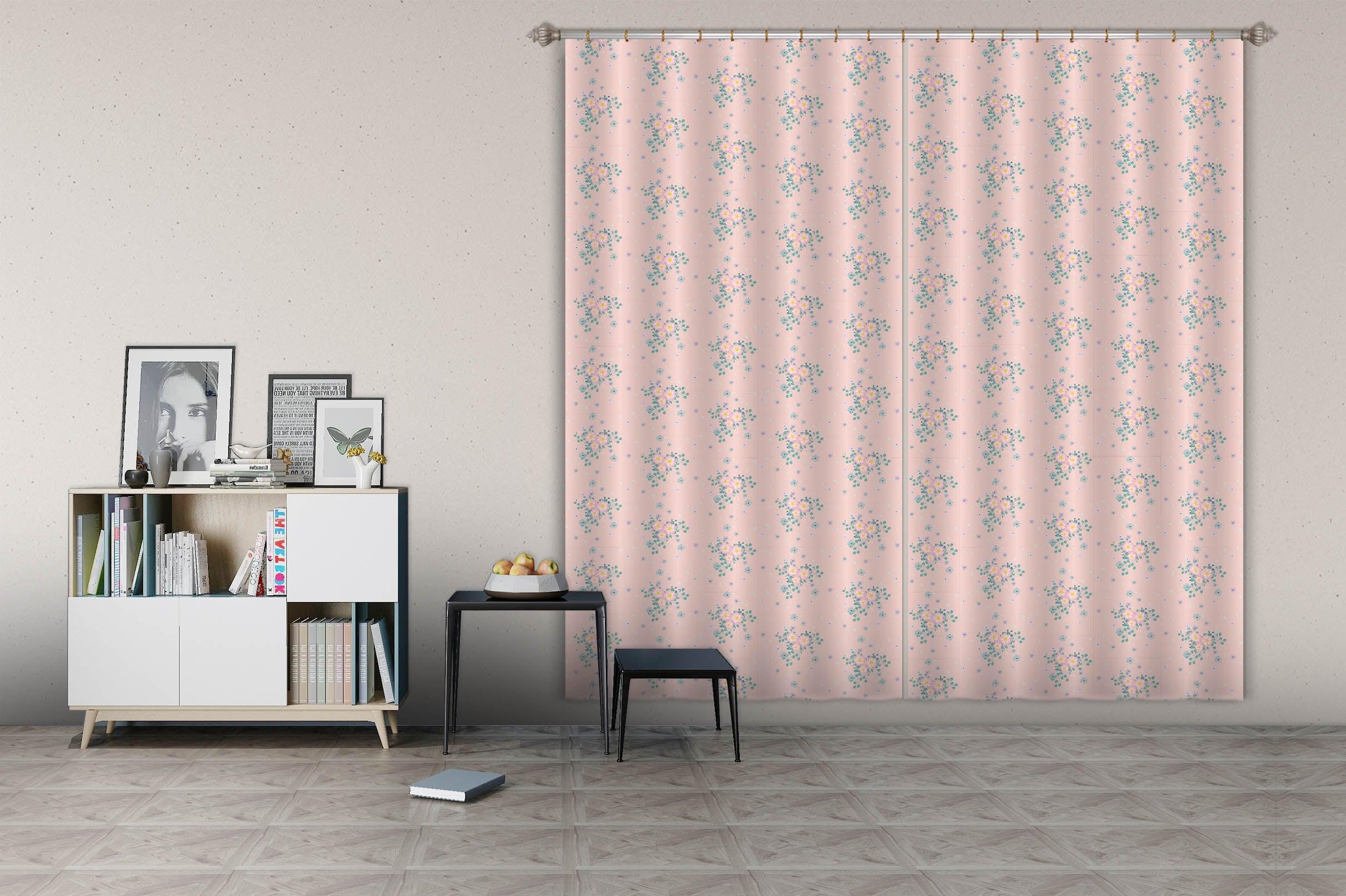 3D Small Flowers Curtains and Drapes 146- Jess Art Decoration