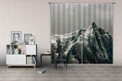 3D Snow Mountain Sky Scenery Curtains and Drapes LQH A747- Jess Art Decoration