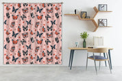 3D Pink Background Color Butterfly Pattern Curtains and Drapes 203- Jess Art Decoration