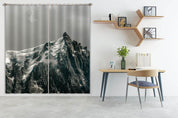 3D Snow Mountain Sky Scenery Curtains and Drapes LQH A747- Jess Art Decoration