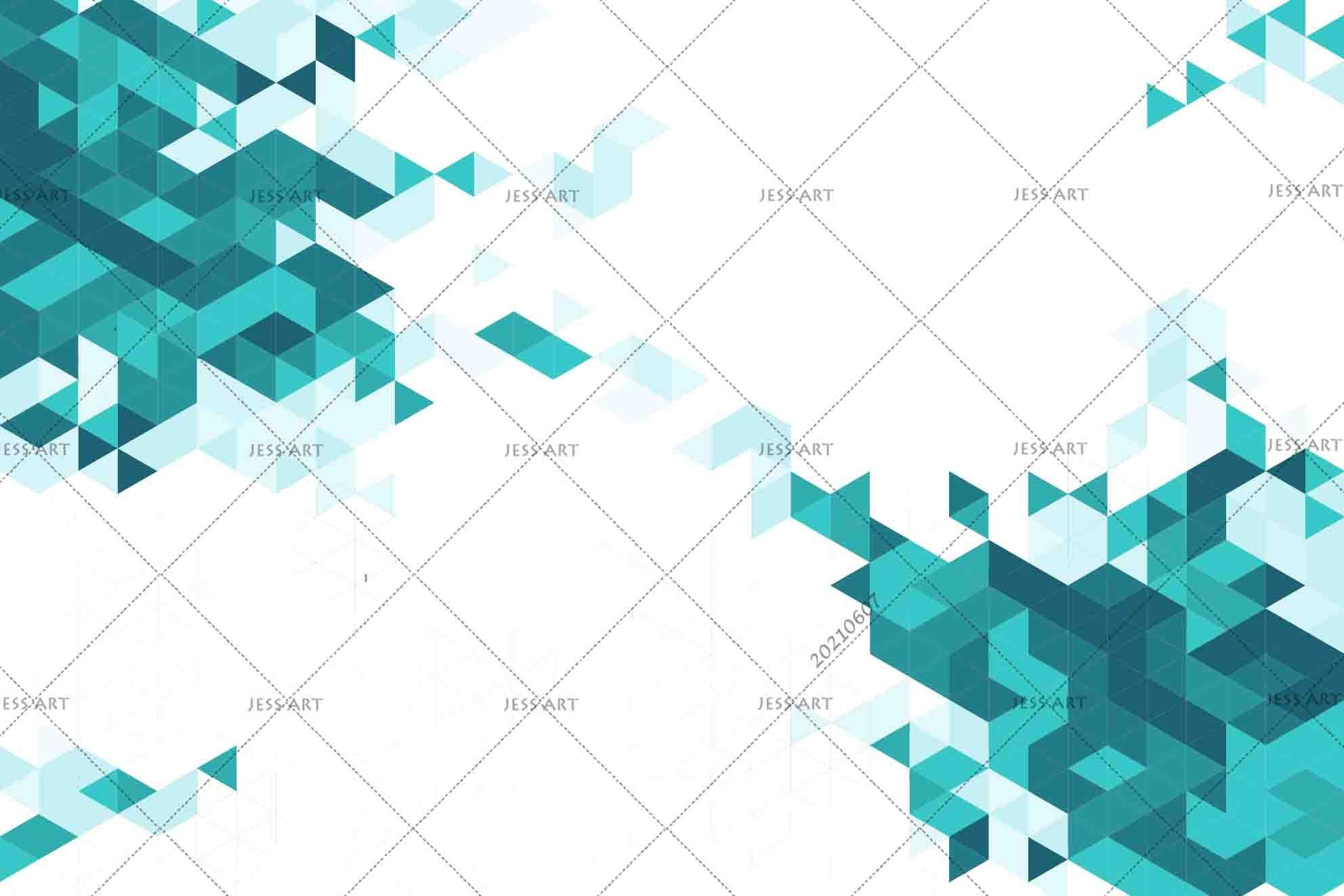 3D  Blue Crystal Triangle Stacked  Wall Mural Wallpaper SWW1062- Jess Art Decoration