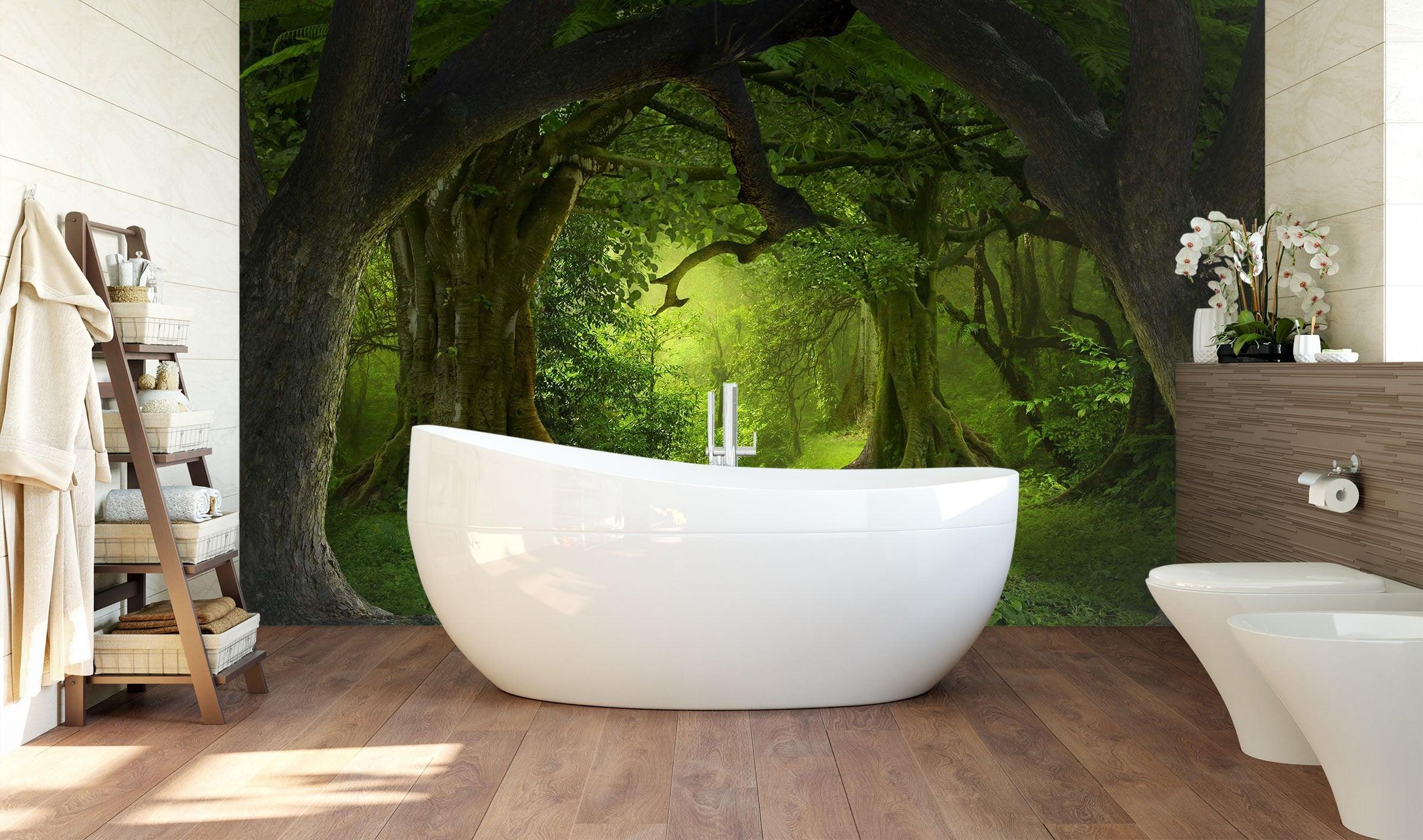 3D Forest Tree Hole 016 Wall Murals