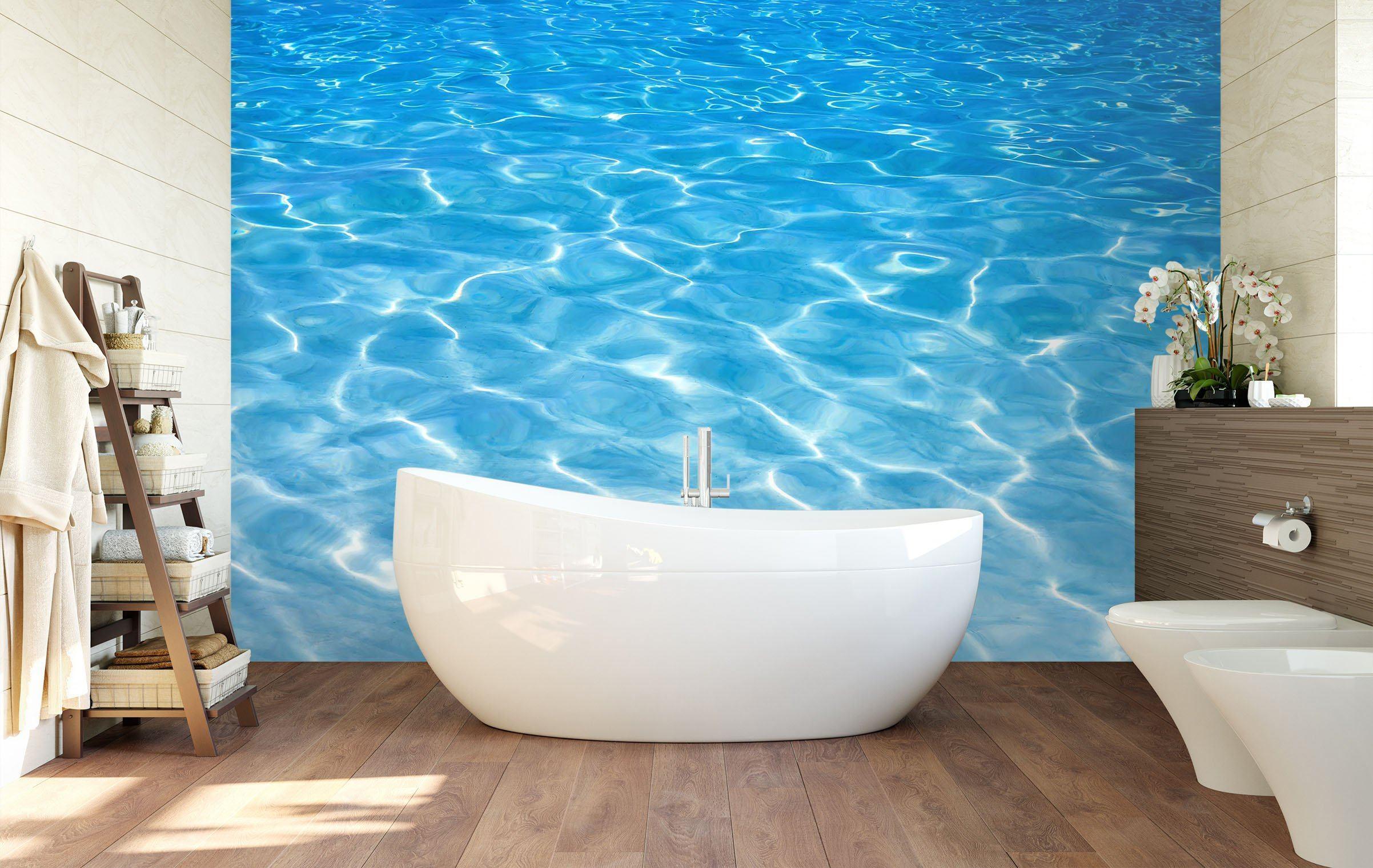 3D Blue Water Pattern 081 Wall Murals