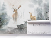 3D Winter Forest Elk Wall Mural Wallpaper 38- Jess Art Decoration