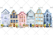 3D Hand Painted Building Wall Mural Wallpaper 119- Jess Art Decoration