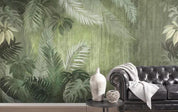 3D Tropical Vintage Leaves Wall Mural Removable 164- Jess Art Decoration