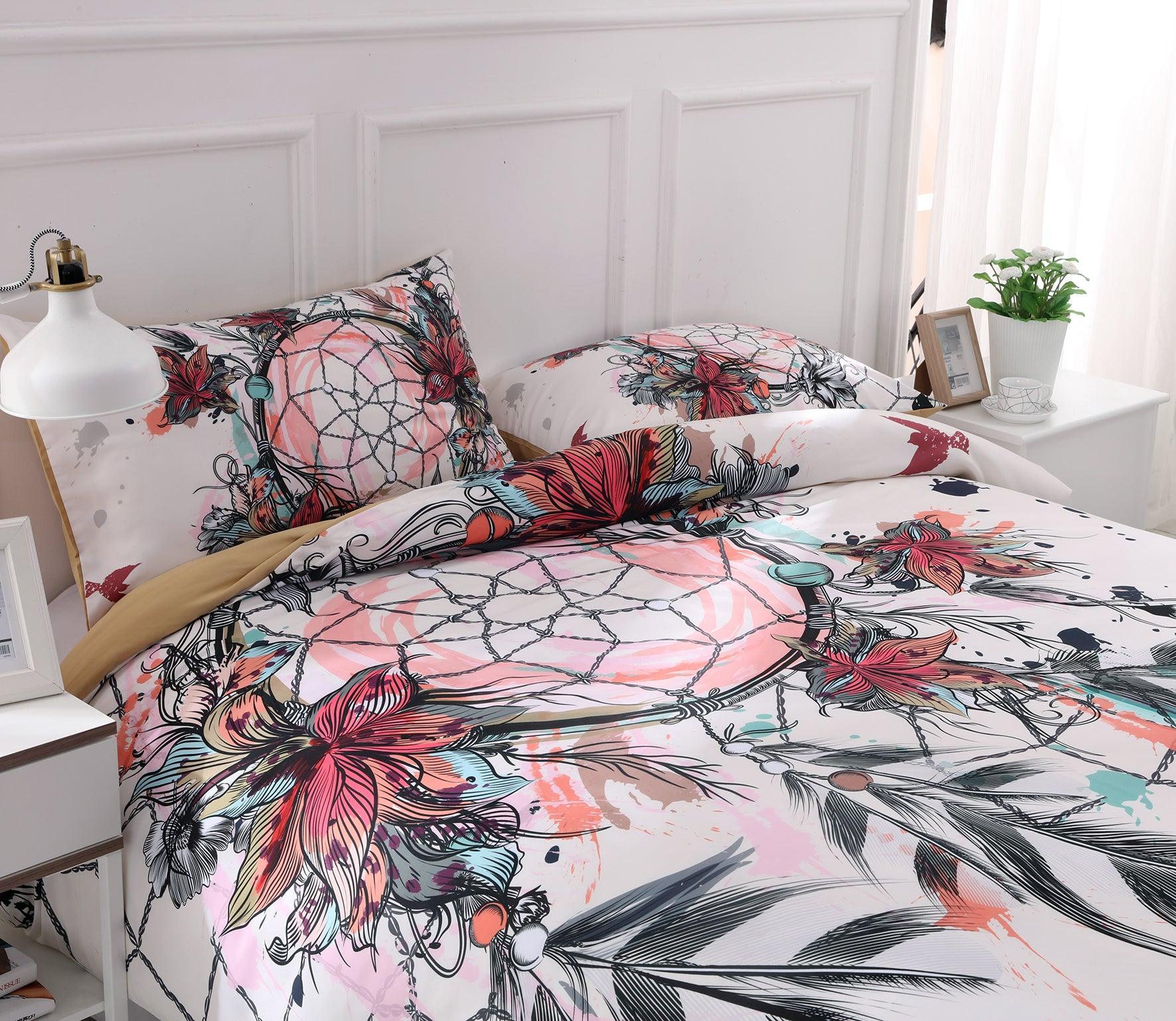 3D White Dream Catcher Quilt Cover Set Bedding Set Pillowcases 10- Jess Art Decoration