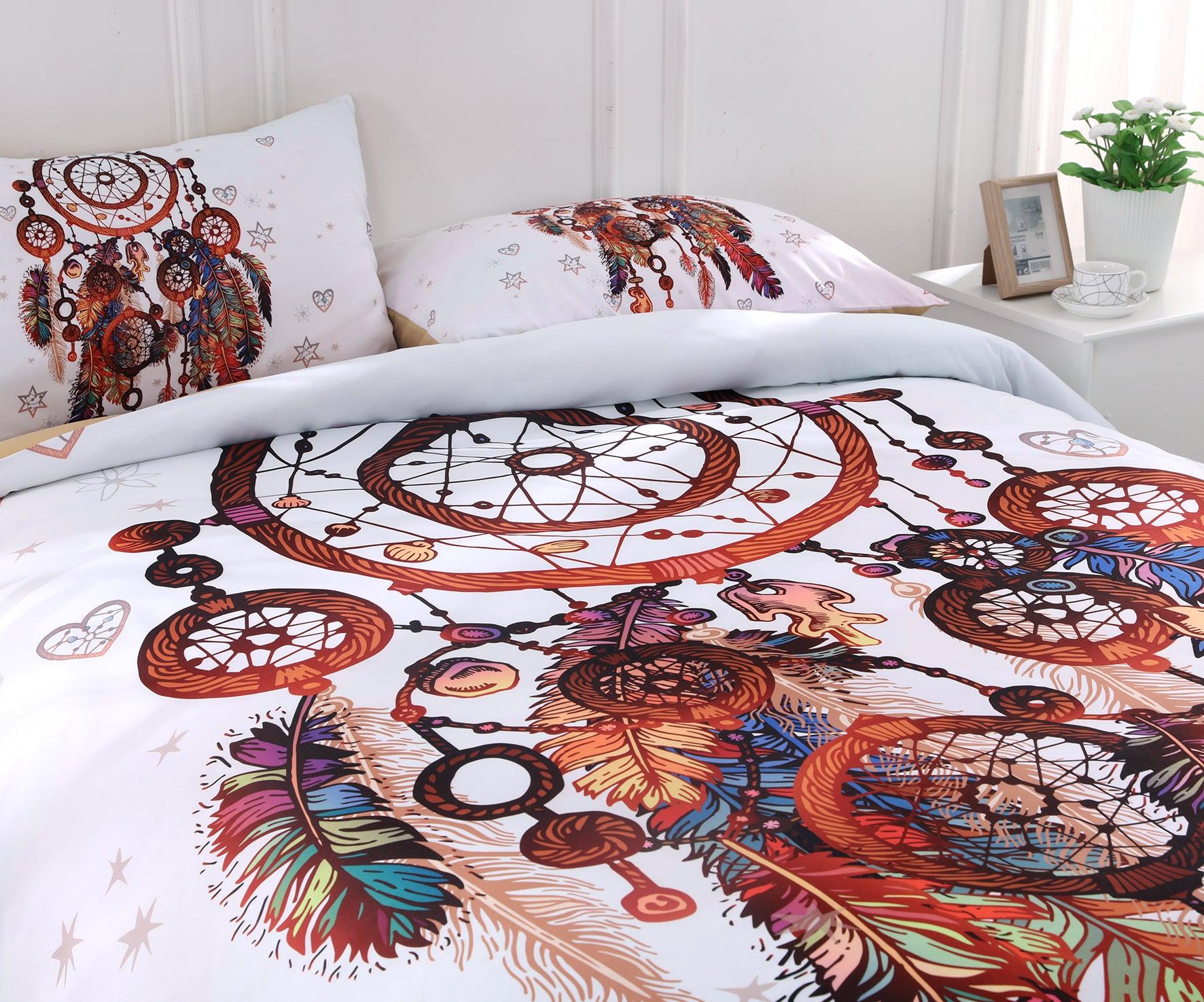 3D White Dream Catcher Quilt Cover Set Bedding Set Pillowcases 9- Jess Art Decoration