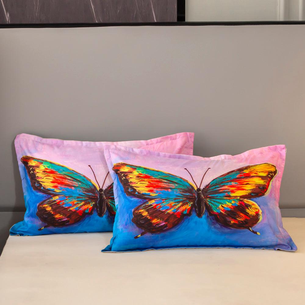 3D Hand Drawn Colored Animal Butterfly Quilt Cover Set Bedding Set Duvet Cover Pillowcases 55- Jess Art Decoration