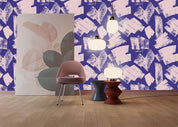 3D Graffiti Purple Wall Mural Wallpaper 165- Jess Art Decoration