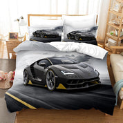 3D Gray Car Quilt Cover Set Bedding Set Duvet Cover Pillowcases SF05- Jess Art Decoration