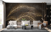 3D Vintage Feather Pattern Wall Mural Wallpaper GD 818- Jess Art Decoration