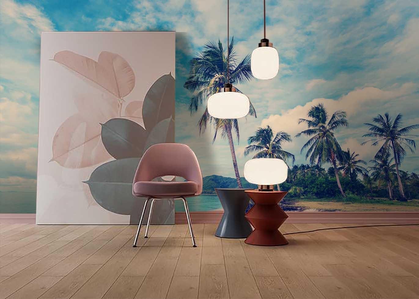 3D Blue Sky Tropical Beach Wall Mural Wallpaper 48- Jess Art Decoration