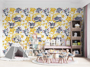 3D Cartoon Cute Mouse Star Moon Wall Mural Wallpaper GD 685- Jess Art Decoration